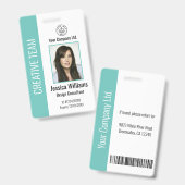 Personalisiertes Corporate Mitarbeiter-ID-Abzeiche Ausweis (Front & Back)