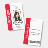 Personalisiertes Corporate Mitarbeiter-ID-Abzeiche Ausweis (Front & Back)
