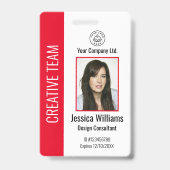 Personalisiertes Corporate Mitarbeiter-ID-Abzeiche Ausweis (Front)