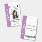 Personalisiertes Corporate Mitarbeiter-ID-Abzeiche Ausweis (Front & Back)