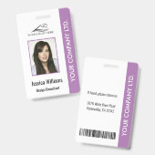 Personalisiertes Corporate Mitarbeiter-ID-Abzeiche Ausweis (Front & Back)