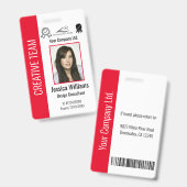 Personalisiertes Corporate Mitarbeiter-ID-Abzeiche Ausweis (Front & Back)