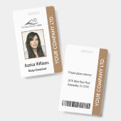 Personalisiertes Corporate Mitarbeiter-ID-Abzeiche Ausweis (Front & Back)