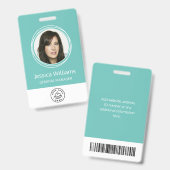 Personalisiertes Corporate Mitarbeiter-ID-Abzeiche Ausweis (Front & Back)