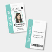 Personalisiertes Corporate Mitarbeiter-ID-Abzeiche Ausweis (Front & Back)