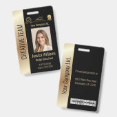 Personalisiertes Corporate Mitarbeiter-ID-Abzeiche Ausweis (Vorder- & Rückseite)