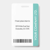 Personalisiertes Corporate Mitarbeiter-ID-Abzeiche Ausweis (Back)