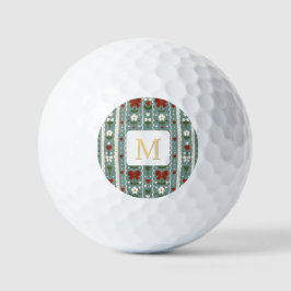 Personalisiertes Cottagecore-Blumen-Schleifen-Stre Golfball