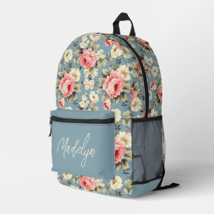 Personalisiertes Country Floral Muster Bedruckter Rucksack