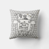 Personalisiertes Country Wedding Traktor Kissen (Rückseite)