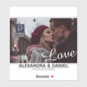Personalisiertes Couple-Foto Aufkleber (Blatt)