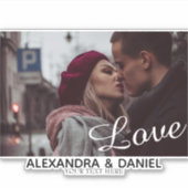 Personalisiertes Couple-Foto Aufkleber (Vorderseite)