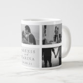 Personalisiertes Couple Foto Hochzeit Jumbo-Tasse (Vorderseite Rechts)