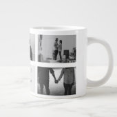 Personalisiertes Couple Foto Hochzeit Jumbo-Tasse (Rechts)