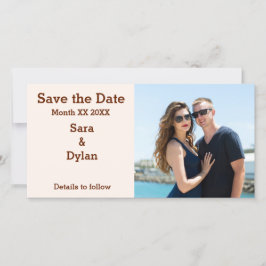 Personalisiertes Couple Foto Save The Date