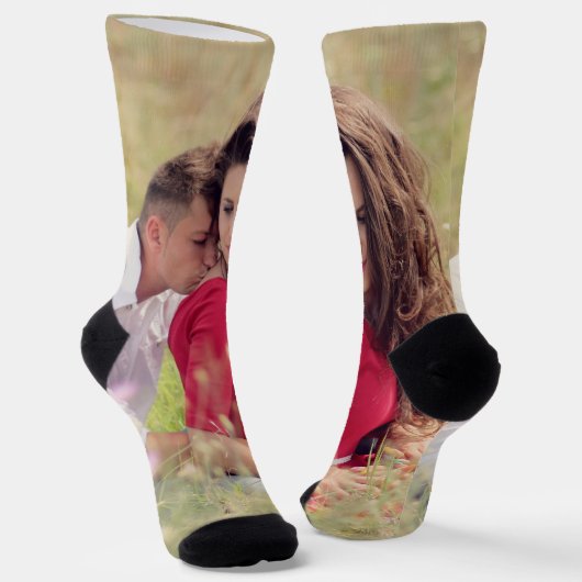 Personalisiertes Couple Foto Socken (Gewinkelt)