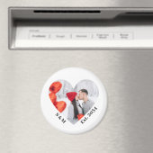 Personalisiertes Couple Heart Magnet (In Situ (Geschirrspüler))