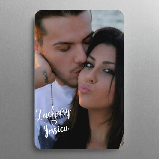 Personalisiertes Couple Portrait Flexibles Foto Ma Magnet