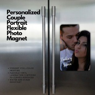 Personalisiertes Couple Portrait Flexibles Foto Ma Magnet