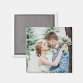 Personalisiertes Couple Wedding Foto Custom Magnet (Vorderseite/Rückseite)