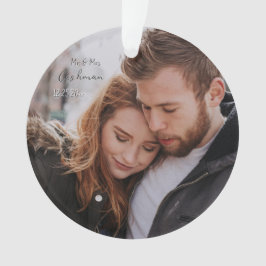 Personalisiertes Couple Weihnachts-Foto Ornament