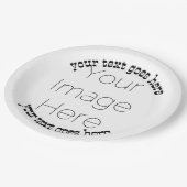 personalisiertes Cowboy-Foto Pappteller (Schrägansicht)