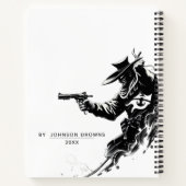 personalisiertes Cowboy-Notizbuch Notizblock (Rückseite)