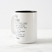 Personalisiertes Coworker Gift, Cluster F*ck Fixer Zweifarbige Tasse (Vorderseite Links)