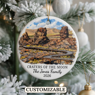 Personalisiertes Craters of the Moon National Monu Keramik Ornament