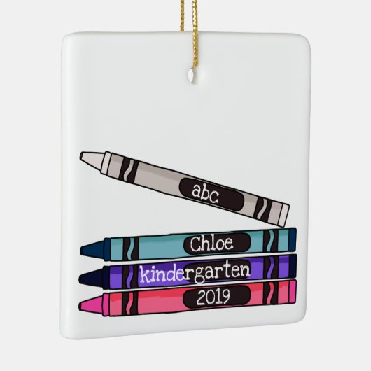 Personalisiertes Crayon School Year Ornament (Rechts)