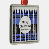 Personalisiertes Crayon School Year Ornament Aus Metall (Rechts)