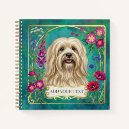 Personalisiertes cremefarbenes Lhasa-Apso-Notizbuc Notizblock