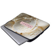 Personalisiertes cremiges Vanilleeis Laptopschutzhülle (Vorne Knopf)