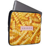 Personalisiertes Crinkle Cut French Fries Design Laptopschutzhülle (Vorne Rechts)