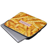 Personalisiertes Crinkle Cut French Fries Design Laptopschutzhülle (Vorne Knopf)