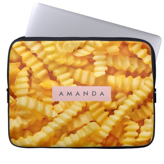 Personalisiertes Crinkle Cut French Fries Design Laptopschutzhülle (Vorderseite)