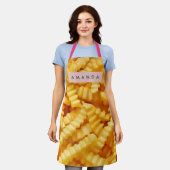Personalisiertes Crinkle Cut Pommes-frites-Design Schürze (Getragen)