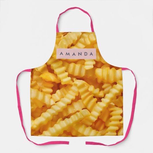 Personalisiertes Crinkle Cut Pommes-frites-Design Schürze (Vorderseite)