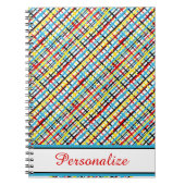 Personalisiertes Crisscross-MusterNotebook Notizblock (Vorderseite)