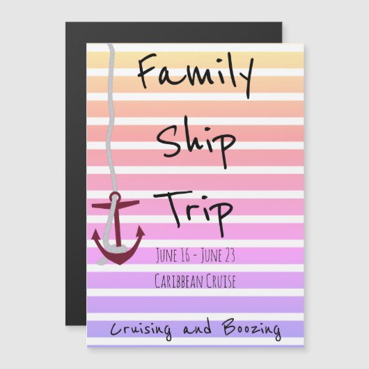 Personalisiertes Cruise Stateroom Magnet (Vorne/Hinten)