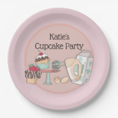 Personalisiertes Cupcake Backen Party Pappteller (Vorderseite)