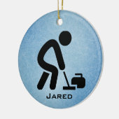 Personalisiertes Curling Keramik Ornament (Links)