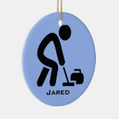 Personalisiertes Curling Keramik Ornament (Rechts)