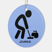 Personalisiertes Curling Keramik Ornament (Links)