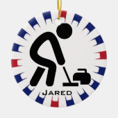 Personalisiertes Curling Keramikornament (Vorne)