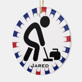 Personalisiertes Curling Keramikornament (Links)