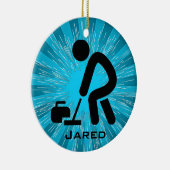 Personalisiertes Curling Keramikornament (Rechts)