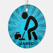 Personalisiertes Curling Keramikornament (Links)