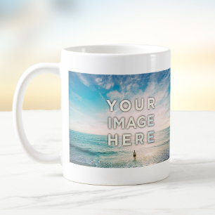 Personalisiertes Custom 2 Foto Kaffeetasse