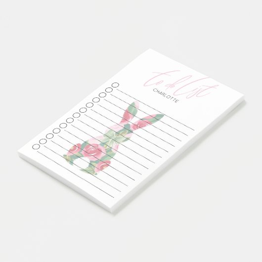 Personalisiertes Custom Bunny Design Post-it Klebezettel (angewinkelt)